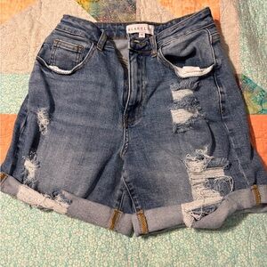 Women's Blakley Ripped Blue Jean Shorts
